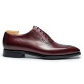 Valente Regal: Elegant Wingtip Oxford Burgundy Leather Formal Shoes with Detailing